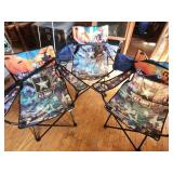 three US Army bag chairs