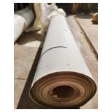 partial roll of light tan vinyl, A