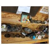 nails, hardware, scoop, jars