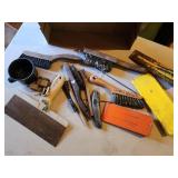 brushes, wedges, knives