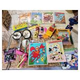 puzzles, kicker, training wheels
