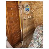 two vintage metal lamp stands