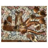 copper owl decor