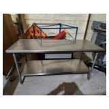 STAINLESS STEEL PREP TABLE, 30 X 72 X 35