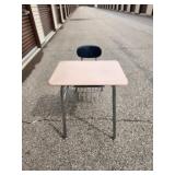10 HARD-PLASTIC BRACED SCHOOL DESKS W/ LAMINATE