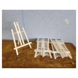 5 new wooden display easels, #1, 11 inches tall,