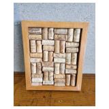 Custom framed wine bottle cork home decor, 9 x