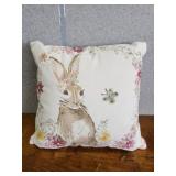 Decorative bunny rabbit, butterflies and flower