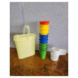Assorted vintage tupperware- drink pitcher, 11