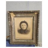 Antique ornate framed portrait, 25.25x 29.75