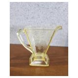 Vintage yellow depression 4.25 inch creamer