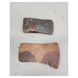 2 antique/old hatchet heads