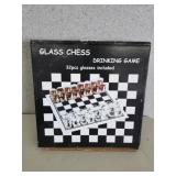 Glass chest drinking game, 32 pieces glasses