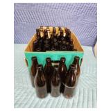 48 various vintage brown beer bottles