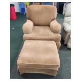 Woodmark Originals upholstered chair and ottoman