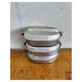 3 Vintage US Army Mess Kit, Dated 1942, 1944,