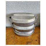 3 Vintage US Army Mess Kit, Dated 1945,