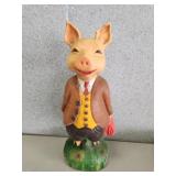 Vintage plastic piggy bank, 19 in tall