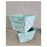 2 decorative storage boxes, 10 x 13.5 x 8