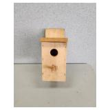 Custom built solid wood birdhouse