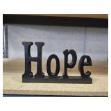 At home America hope sign decor, 7.75 in Long X