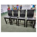 4 modern wood frame upholstered dinig chairs