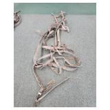 Old leather draft horse setup