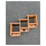 Modern wooden heart wall display Shelf