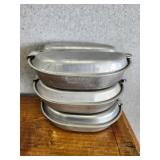 3 Vintage US Army Mess Kit, Dated 1966, 1967,