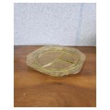 Vintage yellow depression glass 10 in relish tray