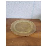 Vintage yellow depression glass 11 inch plate/