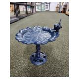 Cast iron painted bird bath, 8.5 x 10 x 11