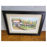 Mary Fitzgerald signed framed oil painting,