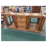 VINTAGE 3-DRAWER, 2-DOOR SIDEBOARD HUTCH
