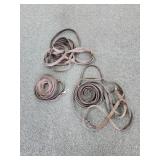 Assorted leather & nylon driving reins