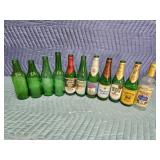 17 vintage Brown beer bottles with bails and lids-