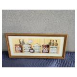Decorative framed spices wall print, 11.25x23.5