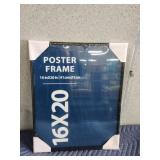 NEW Black plastic poster frame, 16x20, unopened