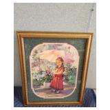 Vintage ornate framed signed Heleodoro Heras wall