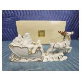 Mikasa fine porcelain Santa with sleigh figurine