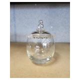 Clear glass Pearl beaded sugar dish