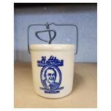 Vintage collectible 3.75 in cheese crock, missing