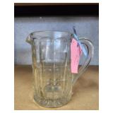 Vintage heavy glass 6-in drink pitcher
