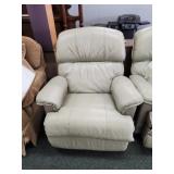 La-Z-Boy Light tan leather rocker recliner, #1