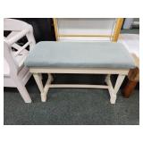 Vintage wooden upholstered flip top piano bench