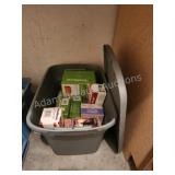 Sterilite 10 gallon storage tote with assorted Sterilite 10 gallon storage tote with assorted
