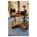 Vintage pipe holder with 4 pipes Vintage pipe holder with 4 pipes
