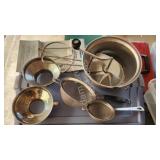 Vintage food mill, funnels, strainers Vintage food mill, funnels, strainers