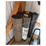 Assorted rolled roofing and tar paper Assorted rolled roofing and tar paper