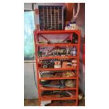 5-tier metal shelving unit and 60-drawer organizer 5-tier metal shelving unit and 60-drawer organizer